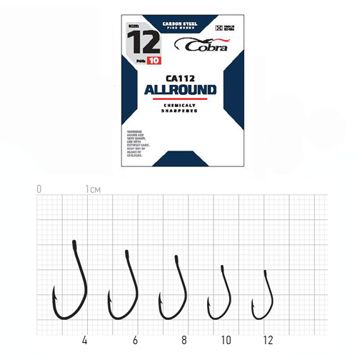 Крючки Cobra Allround AJI сер. CA112 разм.006 10шт.