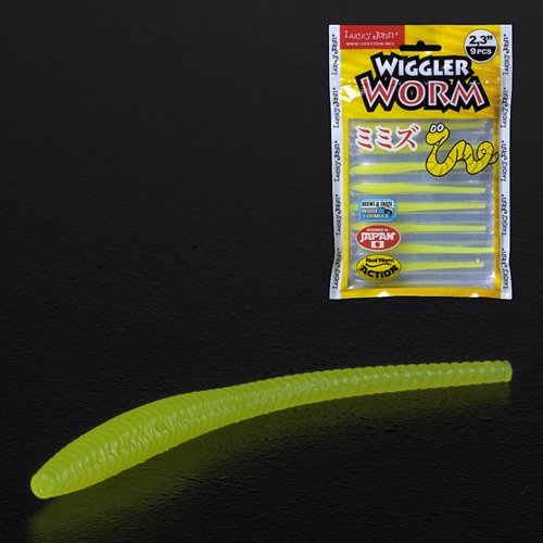 Слаги съедоб. искусст. LJ Pro Series WIGGLER WORM 2.3in (05.84)/101 9шт.