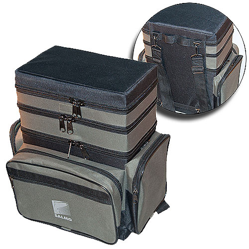 Ящик-сумка-рюкзак рыболовный зимний Salmo пенопластовый 3-х ярусный B-3LUX 