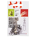 Вертлюги c застеж. LJ Pro Series ROLLING SWIVEL FASTLOCK 004 7шт.