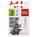 Вертлюги c застеж. LJ Pro Series ROLLING SWIVEL FASTLOCK 006 10шт.