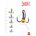 Крючоки-тройники для приманок Lucky John 05SET с каплей цвет. 5шт. набор
