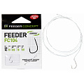 Крючки с поводком FC FEEDER сер. FC104 70см, разм.012, 0,12мм 10шт.