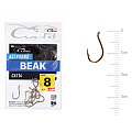 Крючки Cobra Allround BEAK сер. CA114 разм. 008 10шт.