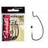 Крючки офсетные Gamakatsu Worm EWG HOOKS SIL STOPPER BLACK разм. 4/0 4шт.