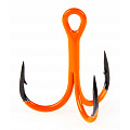 Крючки-тройники Lucky John  Orange UV LJH201 разм.004 6 шт.