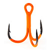 Крючки-тройники Lucky John  Orange UV LJH201 разм.004 6 шт.