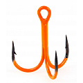 Крючки-тройники Lucky John  Orange UV LJH201 разм.002 6 шт.