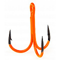 Крючки-тройники Lucky John  Orange UV LJH201 разм.K02 5 шт.