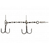 Оснастка стал. Lucky John STINGER POWER CHAIN 3,5 и 5,5см, оснащ. тройниками разм.02/0 и 01/0 1шт.
