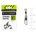 Вертлюги c застеж. Feeder Concept STRONG SWIVEL 007 7шт.