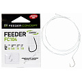 Крючки с поводком FC FEEDER сер. FC104 70см, разм.012, 0,10мм 10шт.