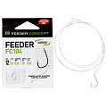Крючки с поводком FC FEEDER сер. FC104 70см, разм.012, 0,10мм 10шт.