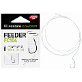 Крючки с поводком FC FEEDER сер. FC104 70см, разм.008, 0,14мм 10шт.
