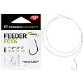 Крючки с поводком FC FEEDER сер. FC104 70см, разм.008, 0,14мм 10шт.