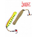 Блесна вертикальная зимняя Lucky John WALLE с цепочкой и тройником  50мм TIGER блистер