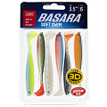 Виброхвосты LJ 3D Series BASARA SOFT SWIM 3.5in (08,89)/MIX1 6шт.