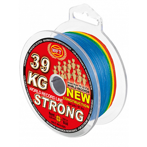 Леска плетёная WFT KG STRONG EXACT ELECTRA 700 Multicolor 360/025