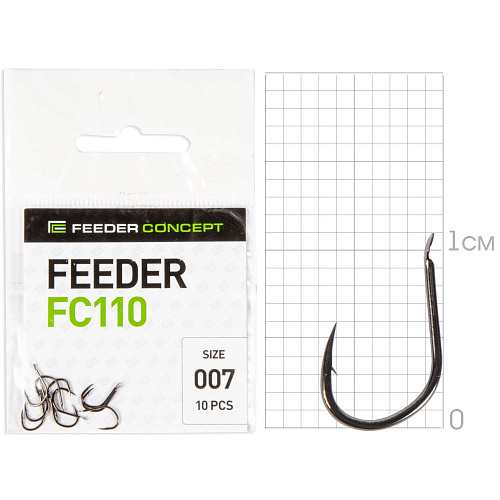 Крючки FC FEEDER сер. FC110 разм.007 10шт.