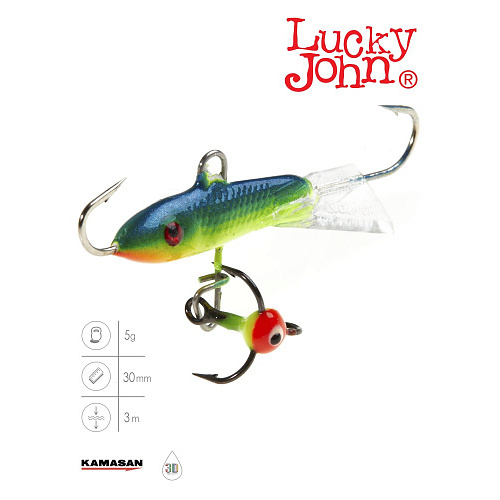 Балансир Lucky John CLASSIC 3 с тр. 30мм/29 блистер