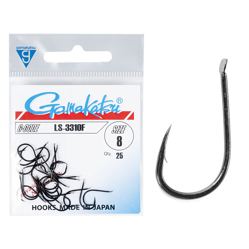 Крючки Gamakatsu LS-3310F HOOKS BLACK разм. 08 25шт.