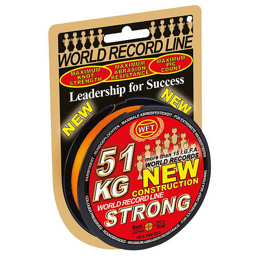 Шнур плетёный WFT KG STRONG Orange 300/032