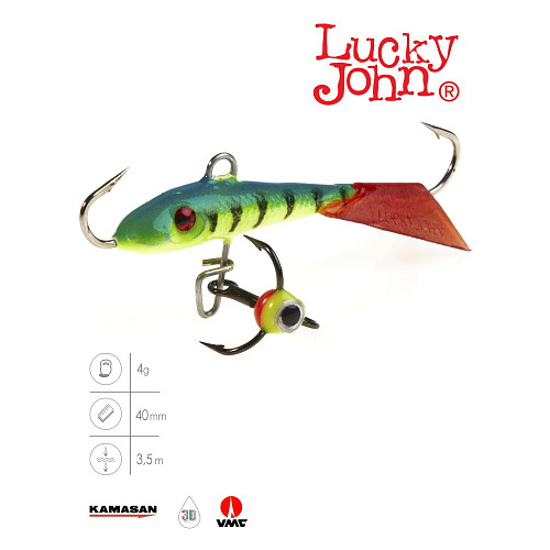 Балансир Lucky John FIN 3 с тр. 40мм/36RT блистер
