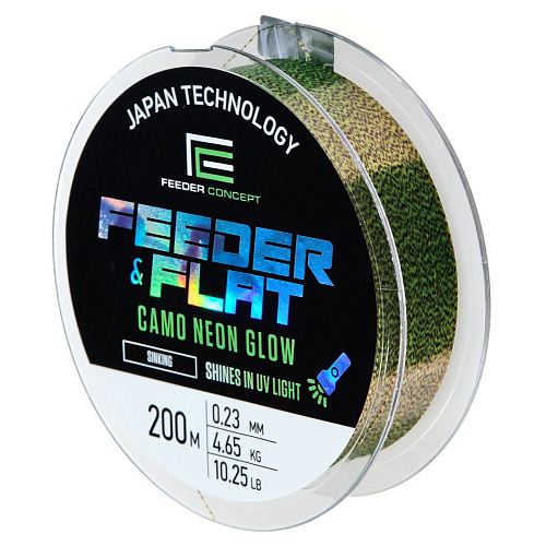 Леска моно. Feeder Concept FEEDER & FLAT Camo Neon Glow 200/023