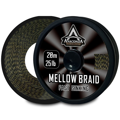 Шок-лидер плетёный Anaconda FAST SINKING MELLOW BRAID 25lb 20м