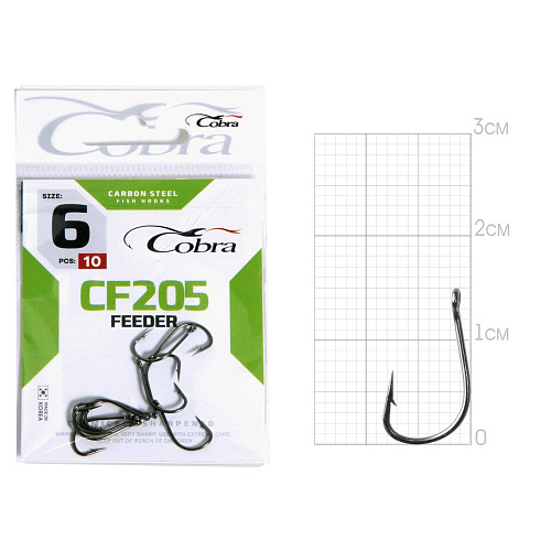 Крючки Cobra FEEDER UNIVERSAL сер. CF205 разм.006 10шт.
