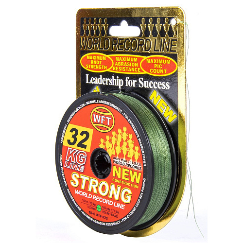 Шнур плетёный WFT KG STRONG Green 150/022