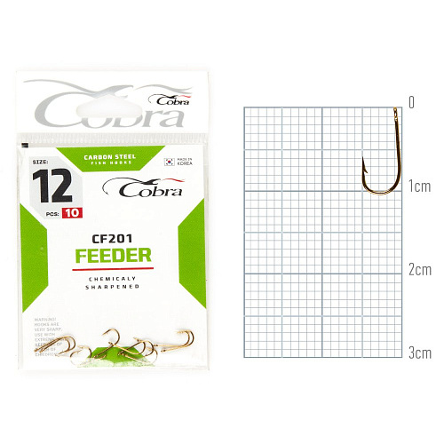 Крючки Cobra FEEDER CLASSIC сер. CF201 разм. 012 10шт.