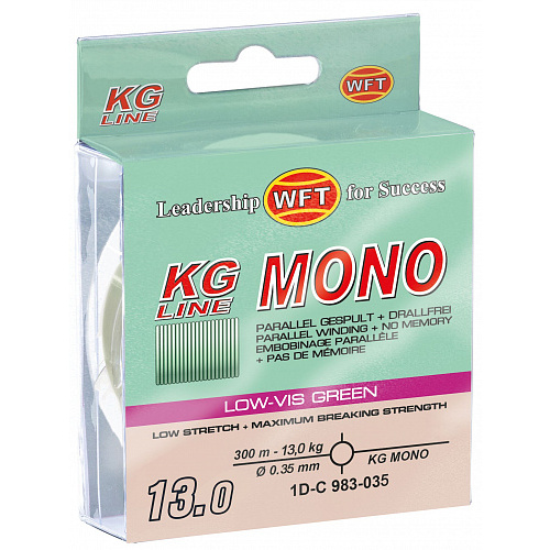 Леска монофильная WFT KG MONO Green 300/035