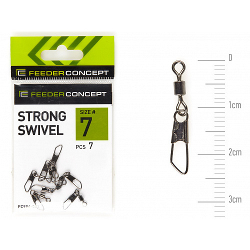 Вертлюги c застежками Feeder Concept STRONG SWIVEL 007 7шт.