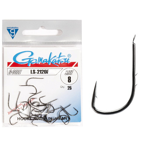 Крючки Gamakatsu LS-2120F HOOKS BLACK разм. 08 25шт.