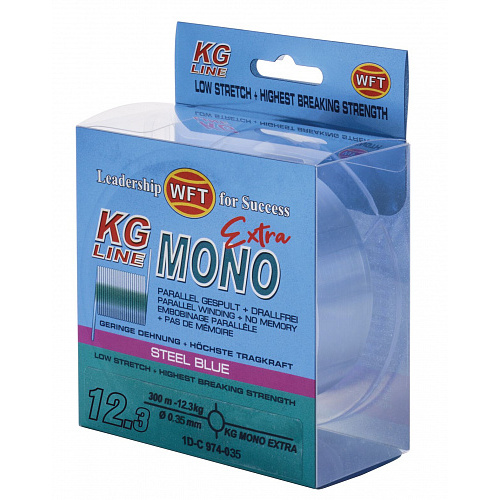Леска монофильная WFT KG MONO EXTRA Steel Blue 300/035