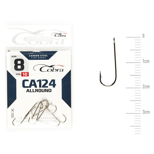 Крючки Cobra Allround ROUND сер. CA124 разм. 008 10шт.