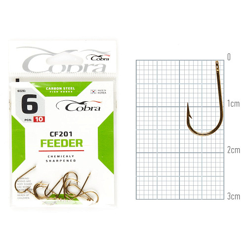 Крючки Cobra FEEDER CLASSIC сер. CF201 разм. 006 10шт.