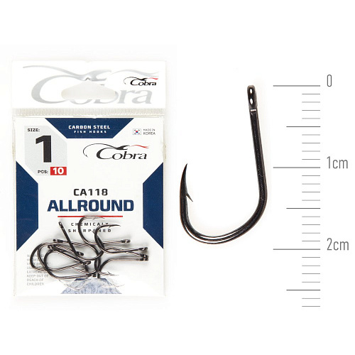 Крючки Cobra Allround HANNA сер. CA118 разм. 001 10шт.