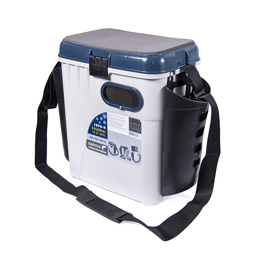 Ящик рыболов. зим. Salmo 2-х ярус. пласт. с карманами 33.5х23.5х39см