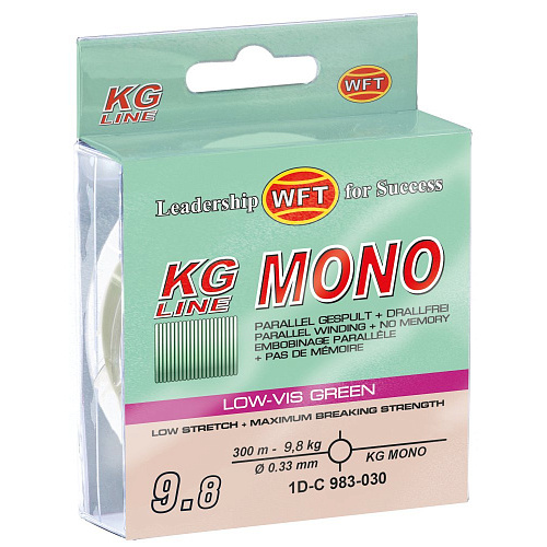 Леска моно. WFT KG MONO Green 300/030