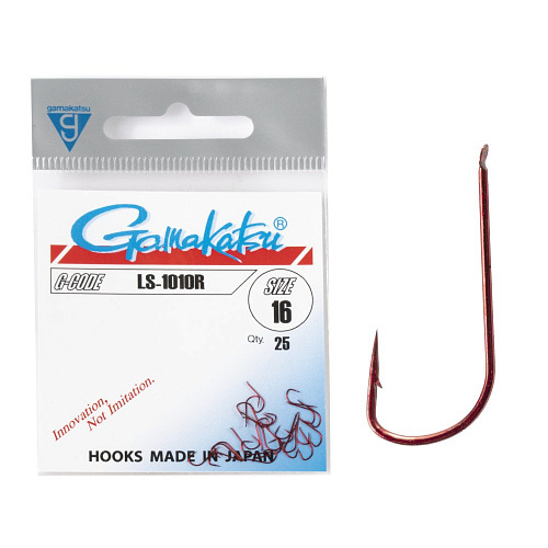 Крючки Gamakatsu LS-1010R HOOKS RED разм. 16 25шт.