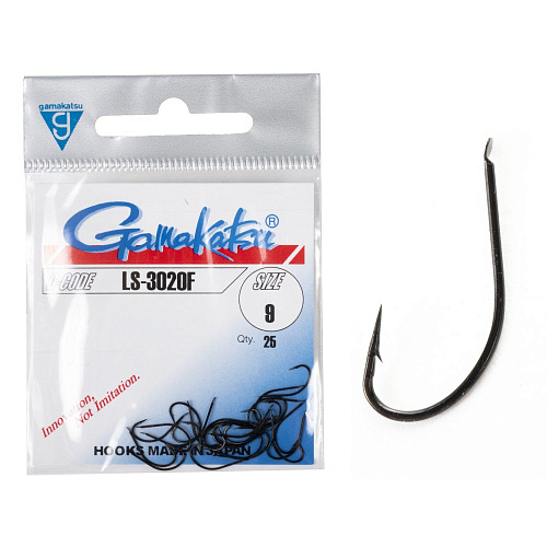 Крючки Gamakatsu LS-3020F HOOKS BLACK разм. 09 25шт.