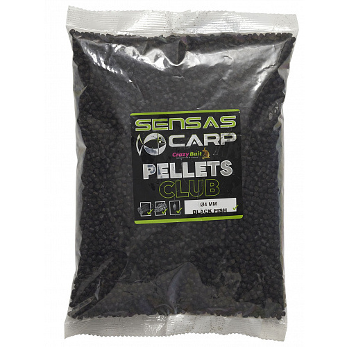 Пеллетс Sensas Club BLACK FISH 4мм 1кг