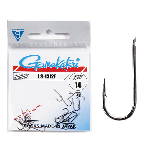 Крючки Gamakatsu LS-1312F HOOKS BLACK разм. 14 25шт.