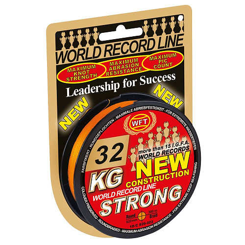 Шнур плетёный WFT KG STRONG Orange 300/022