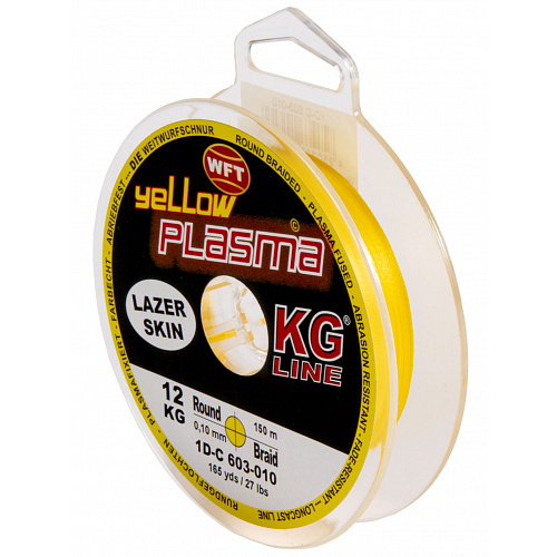 Леска плетёная WFT KG PLASMA Yellow 150/010