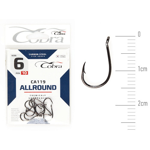 Крючки Cobra Allround HINNU сер. CA119 разм. 006 10шт.