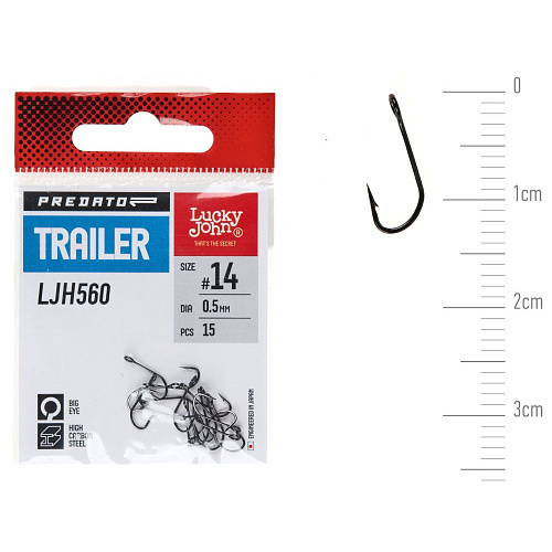 Крючки Lucky John PREDATOR TRAILER сер. LJH560 разм.014 15шт.