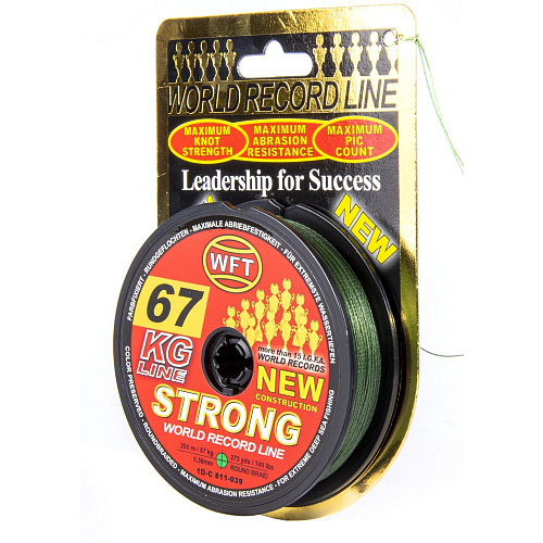 Шнур плетёный WFT KG STRONG Green 250/039